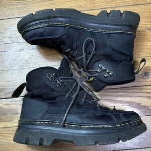 Dr. Martens Boury Black Fabric Leather Lace-Up Casual Chukka Boots 8 EUR 41